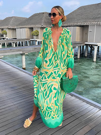 Daila - Maxi vestido con estampado bohemio