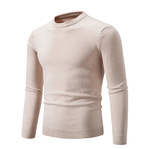 Pullover de punto para hombre de manga larga y cuello redondo - Odrin