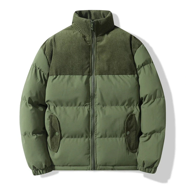 Chaqueta unisex acolchada con detalles de pana - Aiden