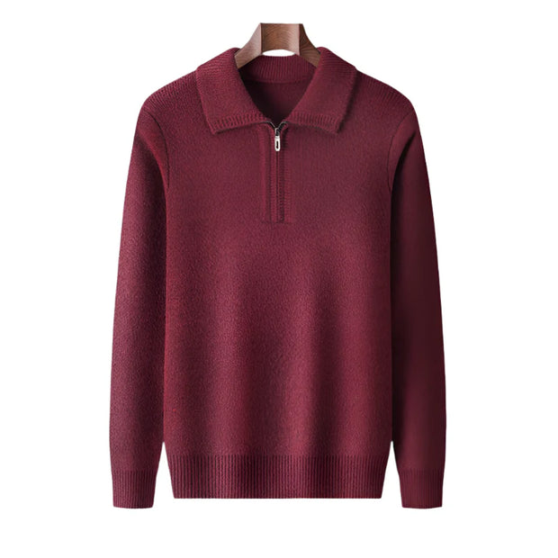 Jersey de punto con media cremallera para hombre - Lauro
