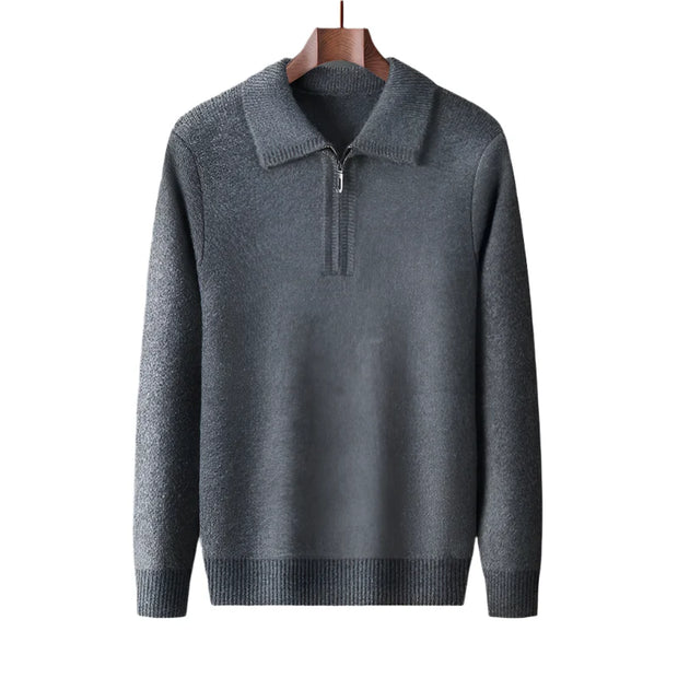 Jersey de punto con media cremallera para hombre - Lauro