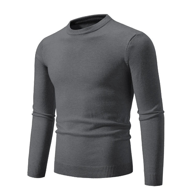Pullover de punto para hombre de manga larga y cuello redondo - Odrin