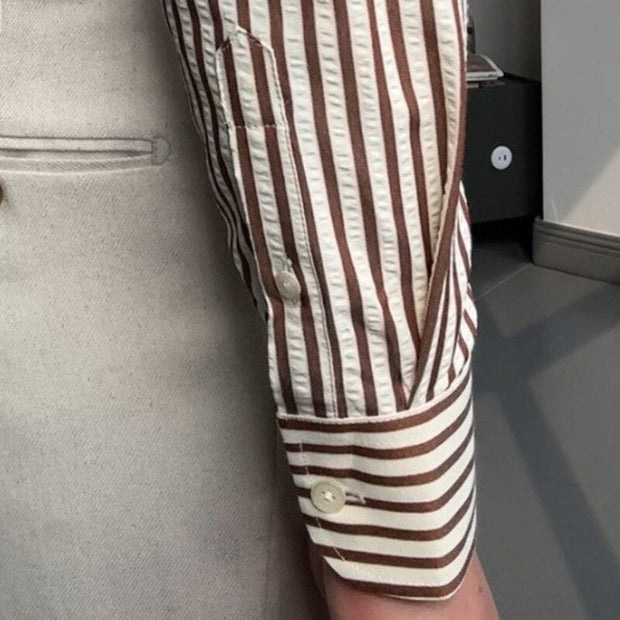 Camisa de hombre de corte italiano a rayas - Savino