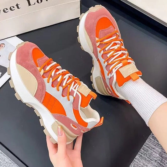 Debby - Elegantes zapatillas de mujer con diseño de bloques de color y gran comodidad de uso