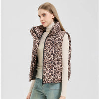 Chaleco acolchado con estampado animal para mujer - Alisanne