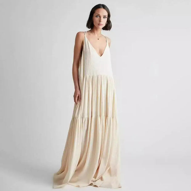 Kati - Vestido de sol bohemio de algodón