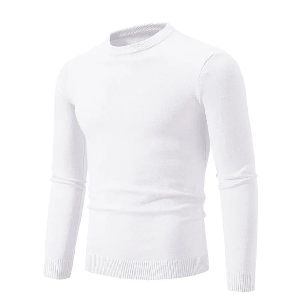 Pullover de punto para hombre de manga larga y cuello redondo - Odrin