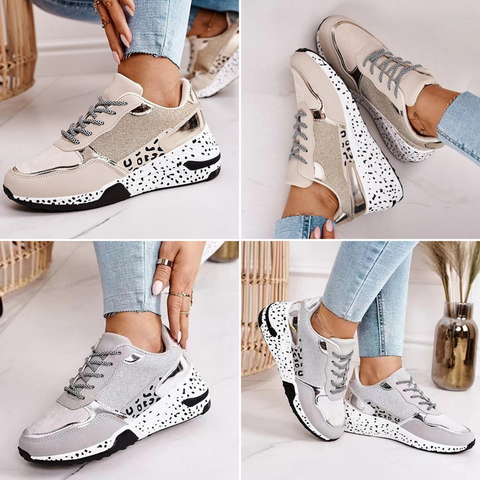 Jana - Elegantes zapatos de cordones con estampado de leopardo para un look a la última