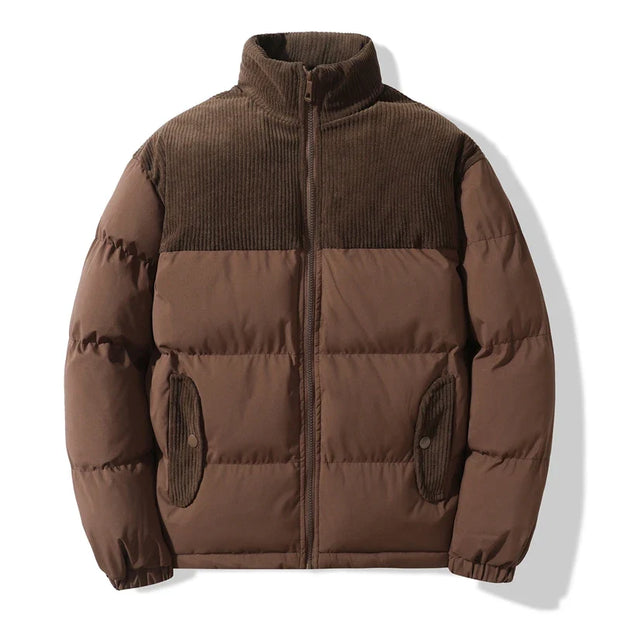 Chaqueta unisex acolchada con detalles de pana - Aiden