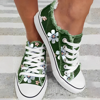 Rena - Deportivas de mujer a la última con estampado vaquero floral para un look elegante