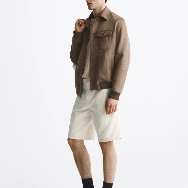 Chaqueta para hombre efecto ante - Marceau