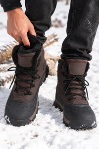 Botas nieve hombre caña alta cordones metálicos suela dentada - Vardek