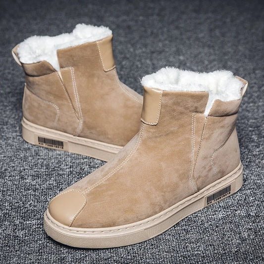 Botines de invierno para hombre en ante con forro calido - Danny