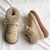 Zapatillas para mujer estilo invernal con borde afelpado - Lirana