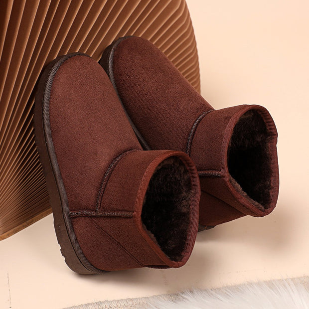 Botines de invierno para mujer en ante con forro de pelo - Lety
