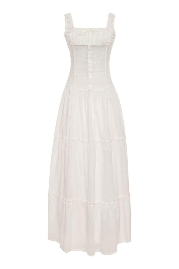 Anastasia - Vestido Maxi Semitransparente con Volantes