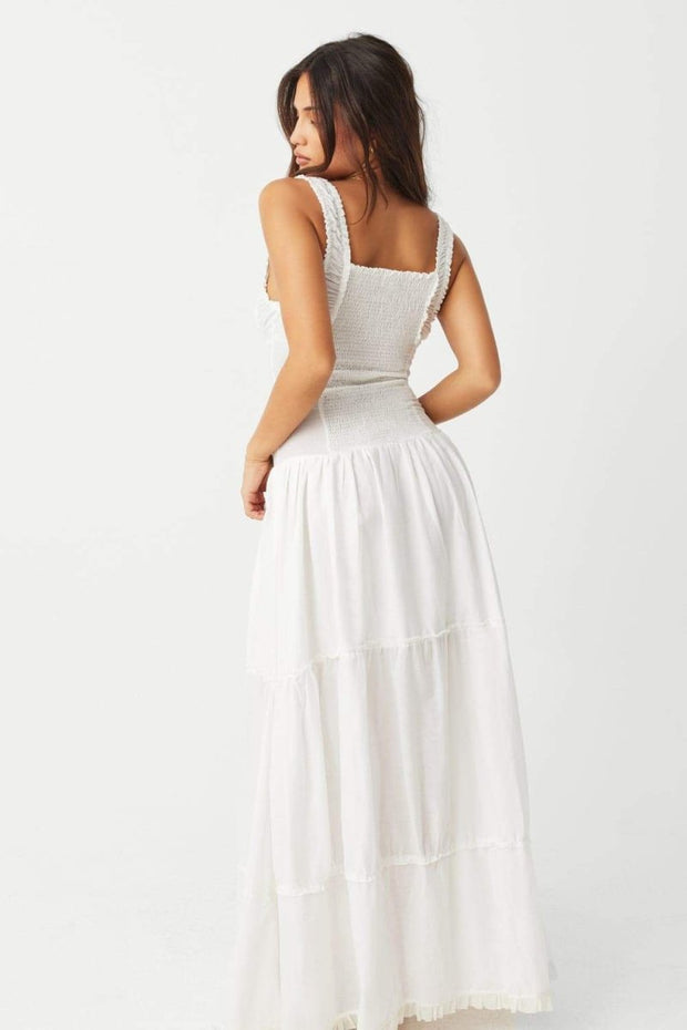 Anastasia - Vestido Maxi Semitransparente con Volantes