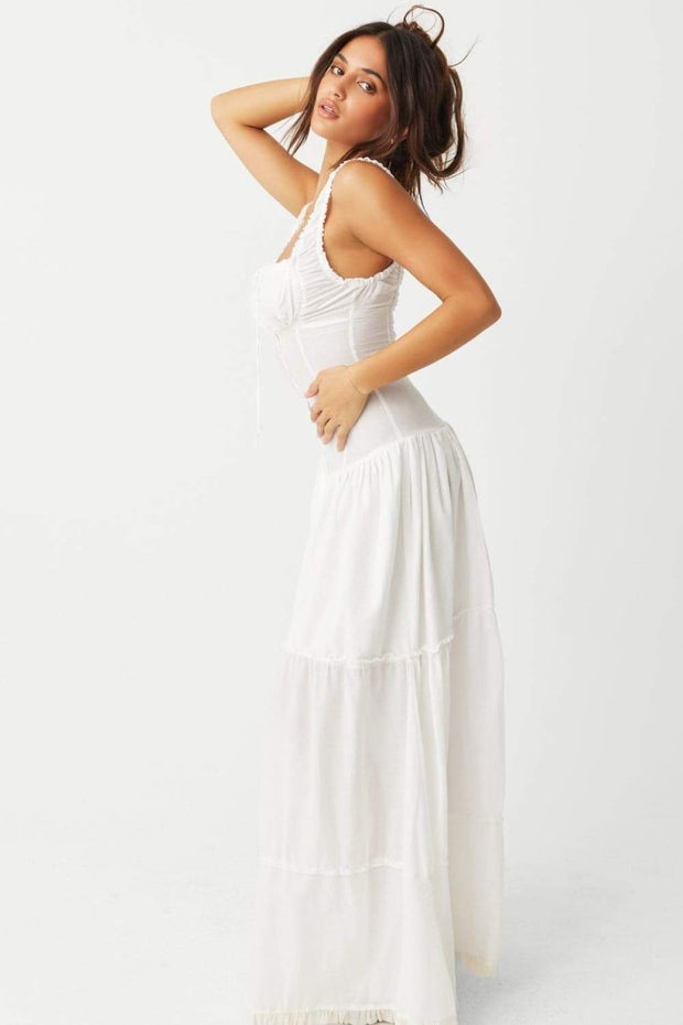 Anastasia - Vestido Maxi Semitransparente con Volantes