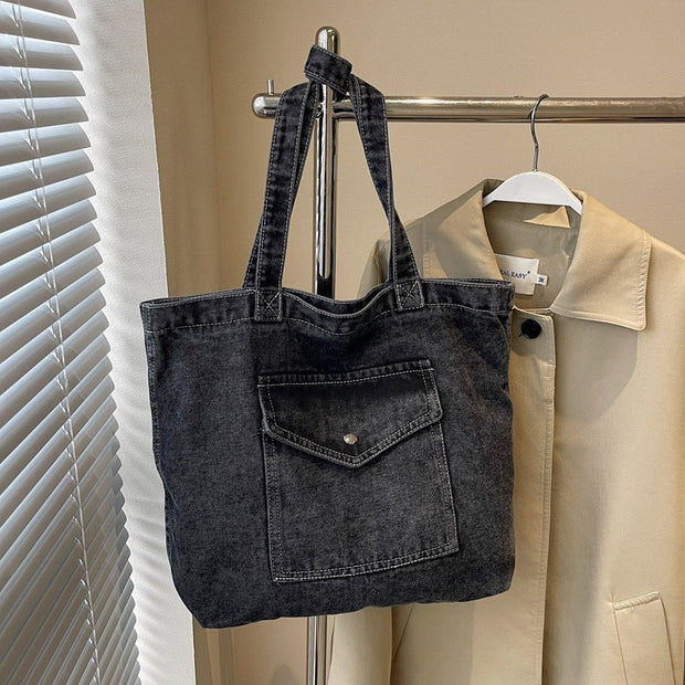 Bolso tote para mujer denim amplio de estilo casual - Marta