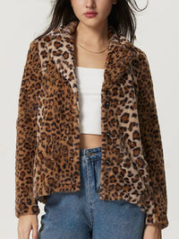 Abrigo con solapa estampado leopardo - Mireille