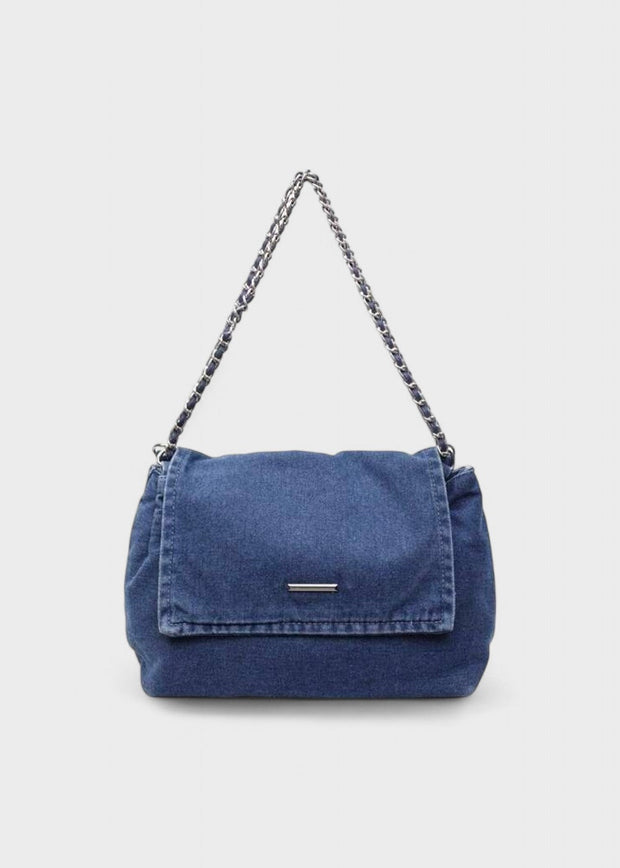 Bolso mujer denim estilo urbano cadena metálica - Briseida