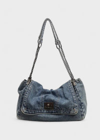 Bolso mujer denim estilo urbano cadena metálica - Briseida