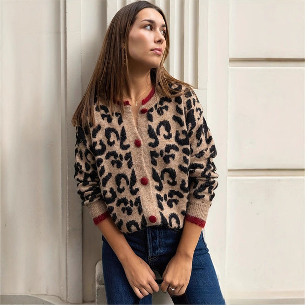 Cárdigan para mujer de punto estampado - Maelen