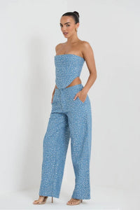 Conjunto de pantalón vaquero de lentejuelas Matilda
