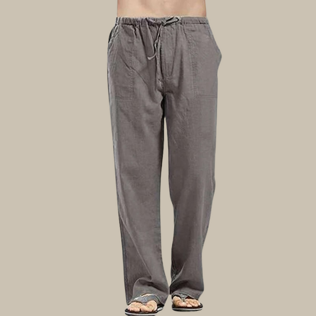 Figos - Cómodos pantalones de playa de lino para hombre
