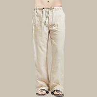 Figos - Cómodos pantalones de playa de lino para hombre