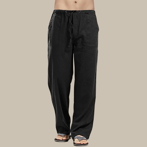 Figos - Cómodos pantalones de playa de lino para hombre