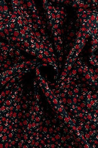 Bertha - Vestido Midi con Cuello en V y Flores