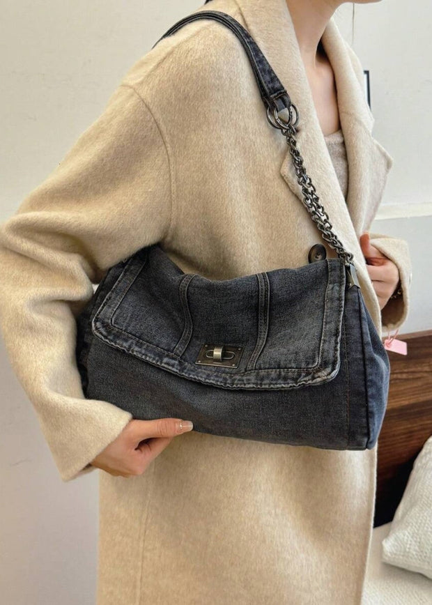 Bolso mujer denim estilo urbano cadena metálica - Briseida