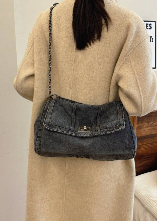 Bolso mujer denim estilo urbano cadena metálica - Briseida