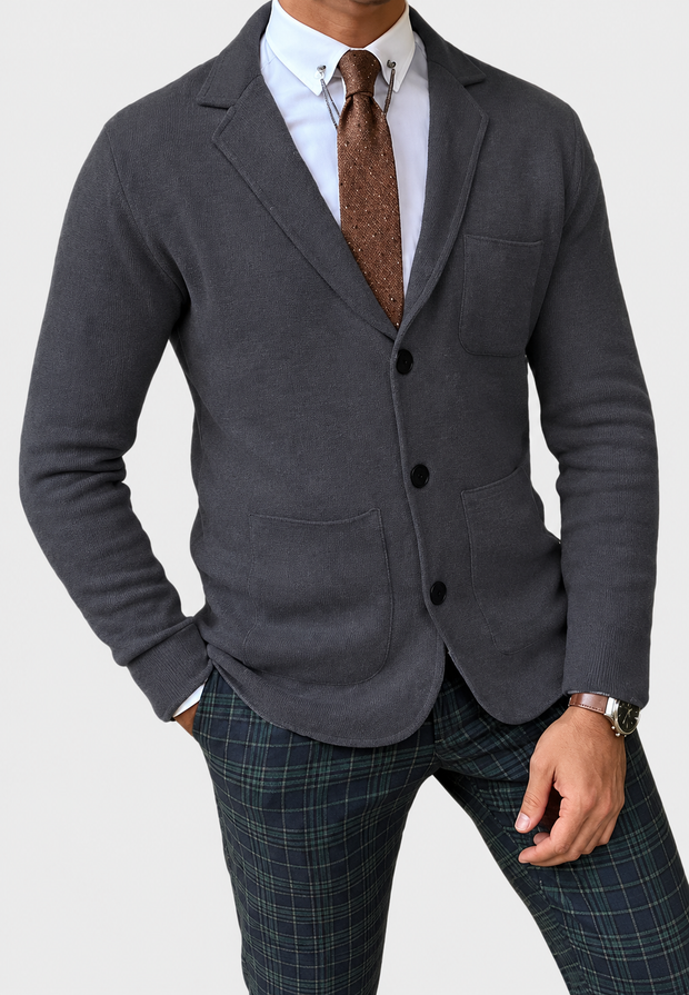 Blazer de punto hombre solapas tres botones - Sverre