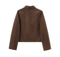 Blazer efecto ante para mujer con botones - Sarah