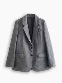 Blazer gris oversize para mujer con dos botones - Jana