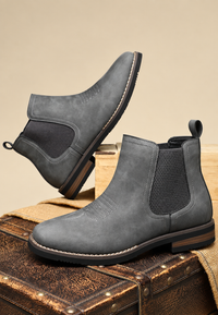 Botas de hombre efecto piel con elásticos laterales - Eirik