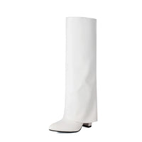 Botas altas mujer caña ancha tacón bloque - Yvette