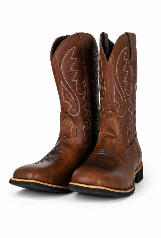 Botas cowboy para hombre de piel sintética con bordados - Hagen