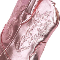 Botas cowboy mujer caña media bordados tacón ancho - Helga