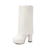 Botas mujer plataforma tacón bloque caña media - Sabine