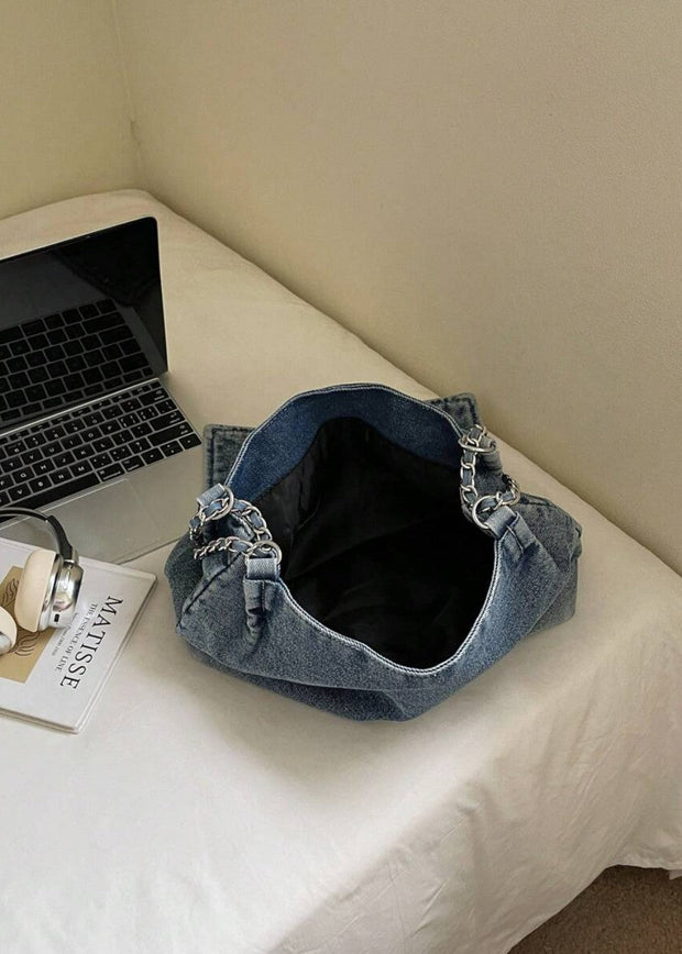Bolso mujer denim estilo urbano cadena metálica - Briseida