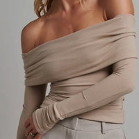 Top de manga larga slim de mujer elegante - Hannah
