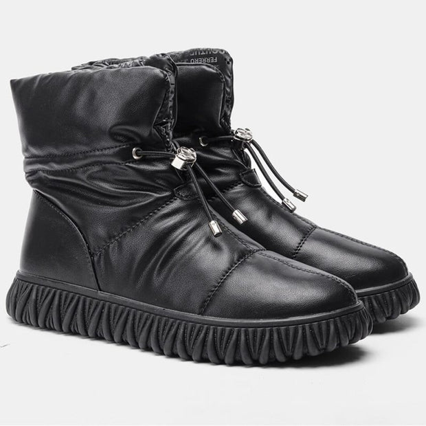 Botines impermeables para mujer acolchados con cordon - Ivonne