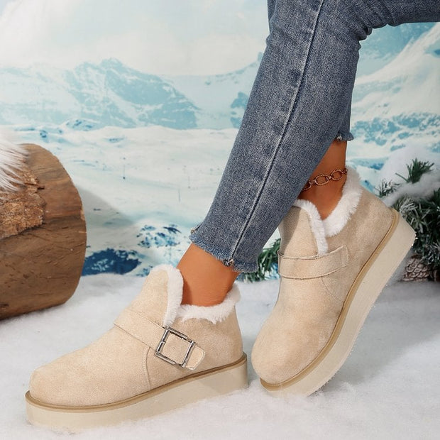 Botines para mujer estilo invernal con hebilla decorativa - Lianova