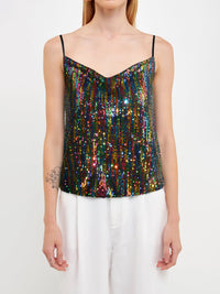 Top para mujer de lentejuelas luminosas - Nerya