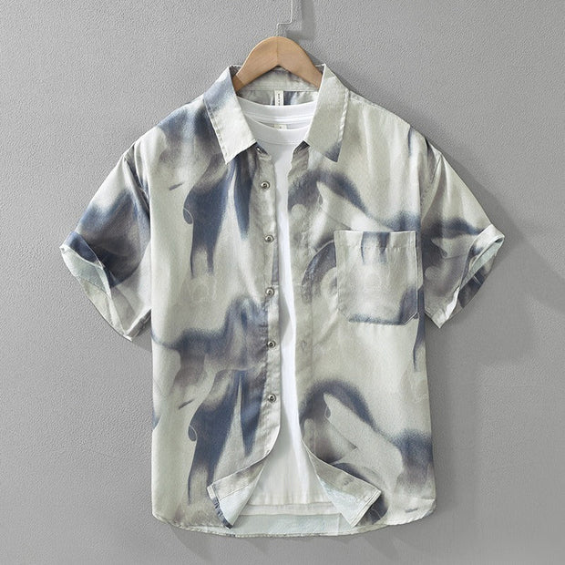 Camisa casual hombre estampado abstracto corte regular - Mateo