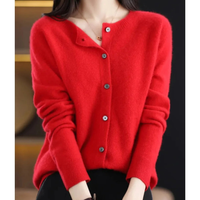 Cárdigan mujer cuello redondo botones delanteros - Lauffy