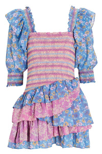 Gisela - Mini vestido con cuerpo de volantes